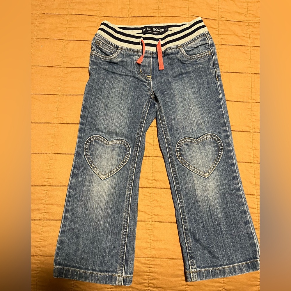 Mini Boden heart pocket jeans